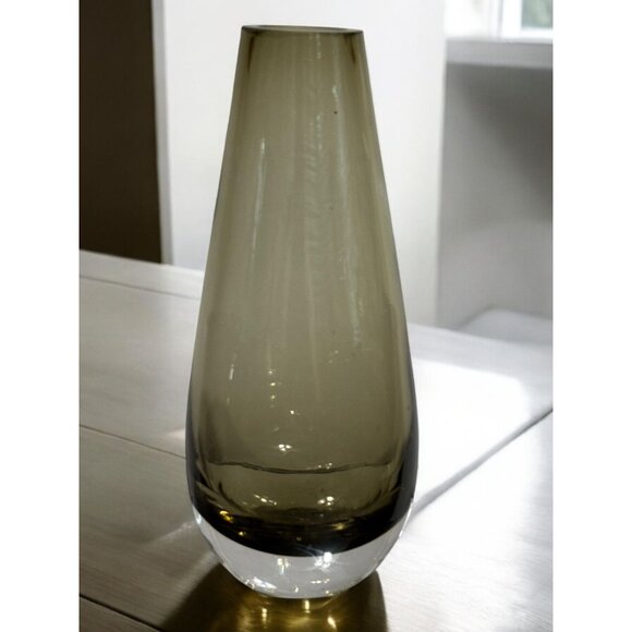 Mid-Century Modern Smoke Glass Vase - Picture 2 of 12